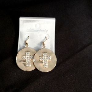 New Gold Fashion Earrings Cross